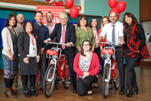 VC and team with bikes 